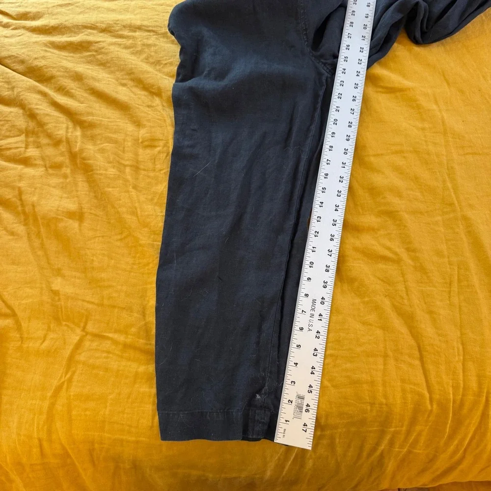 Everlane Black 100% Linen Short Sleeve Button Front Picnic Jumpsuit‎ Womens 4